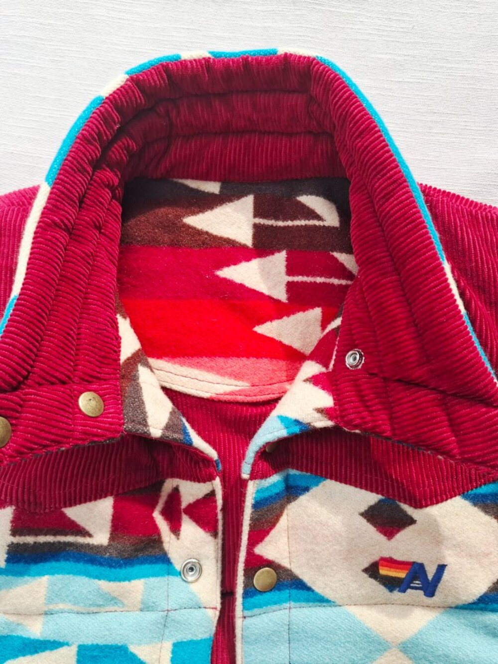 Aviator Nation × Pendelton Navajo Corduroy Wool Reversible Vest Unisex Size M* - Picture 3 of 15